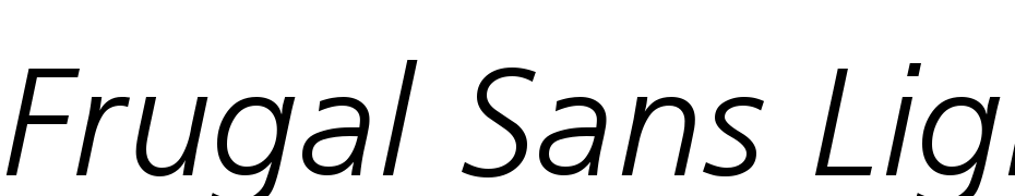 Frugal Sans Light Italic Font Download Free